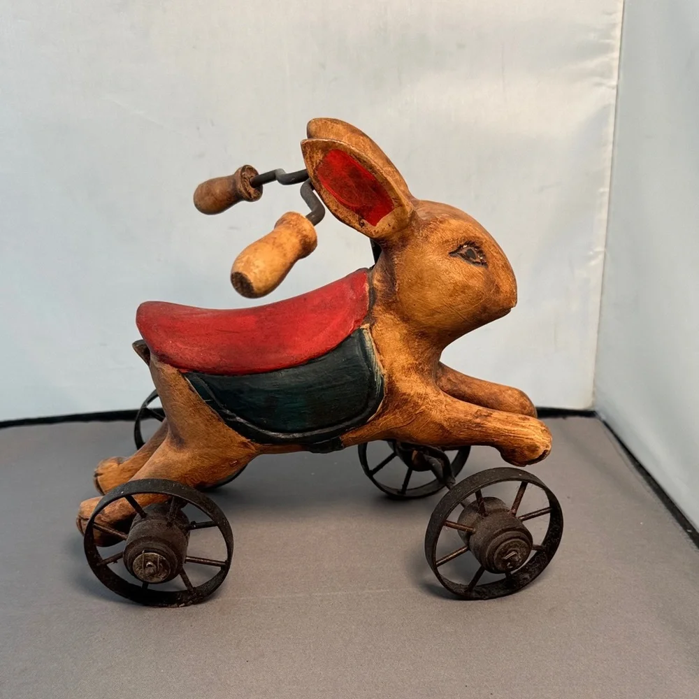 Rabbit Tricycle Toy - Brown and Red